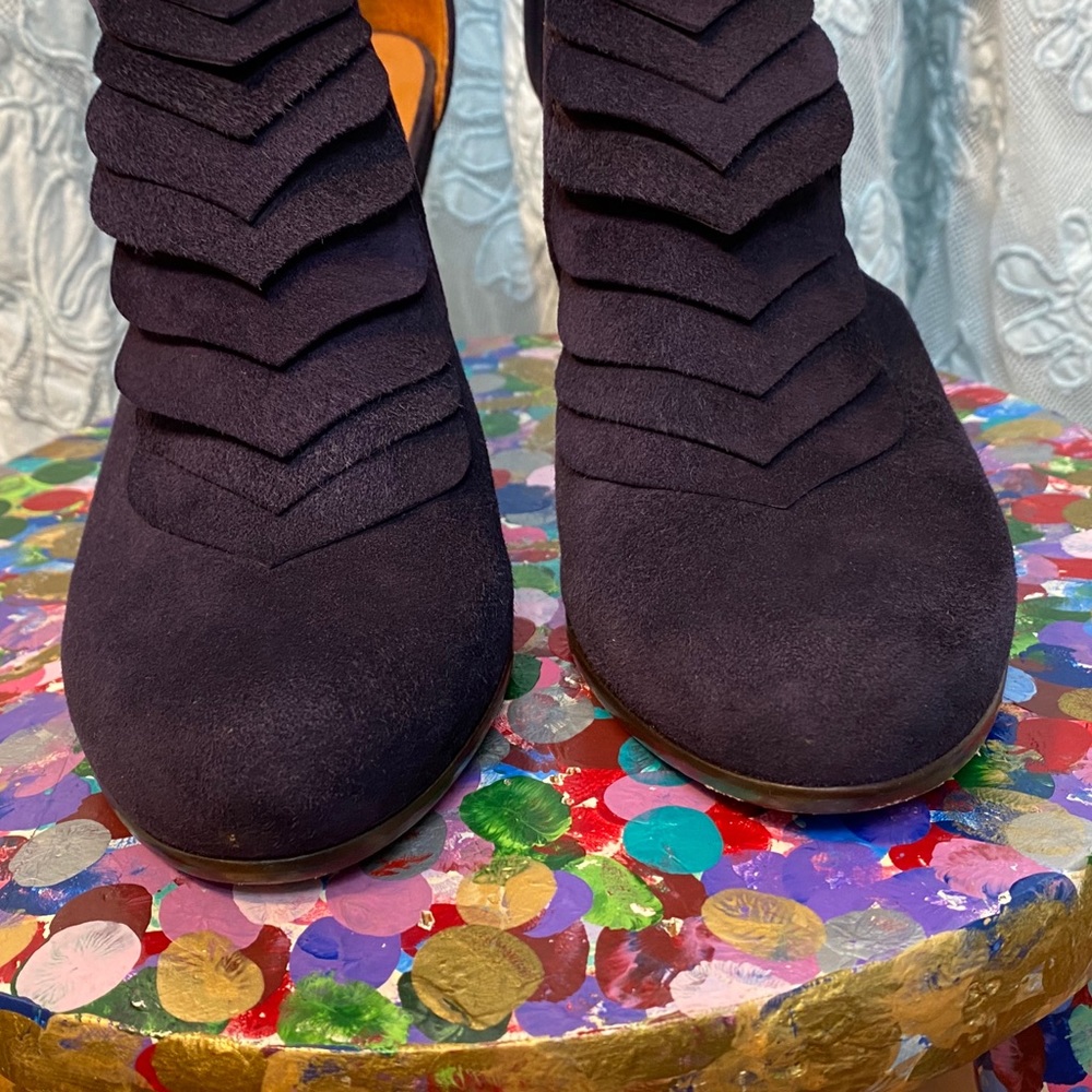 Anthropologie Sevilla (Oren) Heels by Coclico Purple Suede EUC 8.5 - Picture 8 of 12